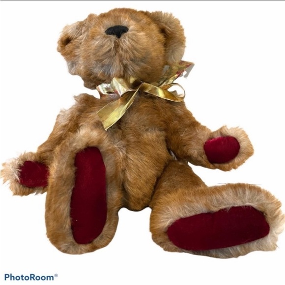 Vintage Dan Dee Collector Teddy Bear Plush brown velvet Stuffed Animal Toy - Picture 8 of 8